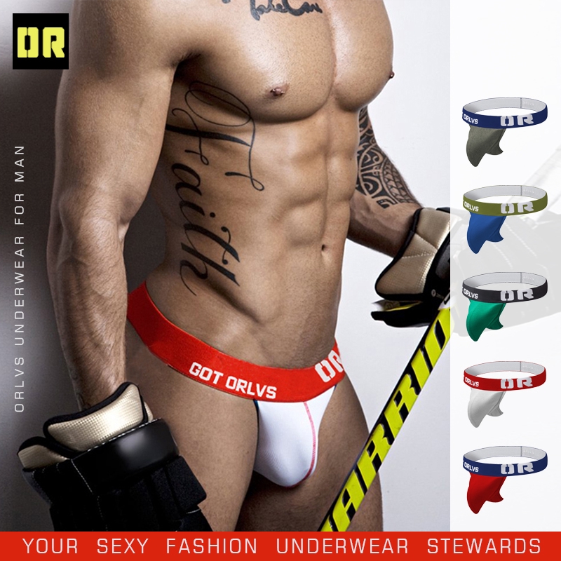 ผู้ชายเซ็กซี่ Jockstrap จีสตริงกางเกงแนวราบสีแดง T Hongs Tanga (พร้อมสต็อก) OR149