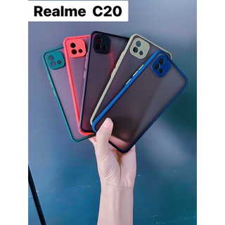 🇹🇭เคสโทรศัพท์ Case Realme C20 เคสกันกระแทก ปุ่มสีผิวด้าน กันรอยกล้อง ขอบนิ่มหลังแข็ง รุ่นใหม่ล่าสุด