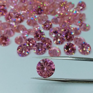 เเพค 170 บาท PINK Diamond CZ เพชรรัสเซียสีชมพู เจียเหลี่ยมก้นเพชร