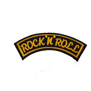 [ตัวรีด เย็บได้] ROCK N ROLL ป้ายติดเสื้อ logo Embroidered Sew Iron On Patches Badge