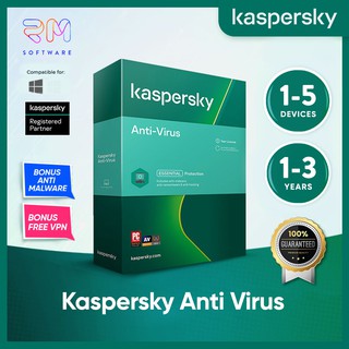 Kaspersky Antivirus 2022 ORIGINAL - 1/2/3 ปี - ซอฟต์แวร์ป้องกันความปลอดภัย