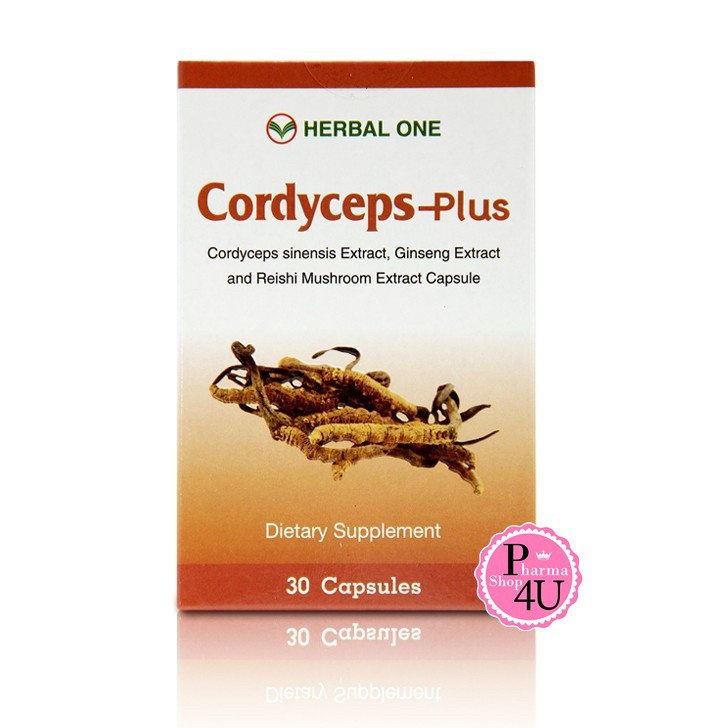 🍊ขายดีมากๆ🍊 Herbal One Cordyceps-Plus อ้วยอันโอสถ ตังถั่งเฉ้า พลัส 30 แคปซูล [5542]