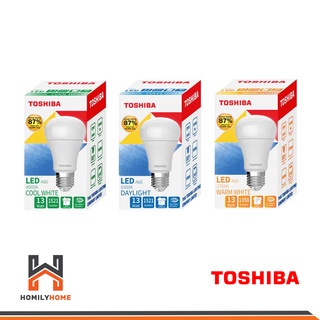 TOSHIBA หลอดไฟ LED A60 G7 13W DL WW CW E27 หลอดไฟแอลอีดี แอลอีดี โตชิบา