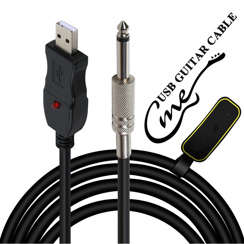 FMR⛎3M Guitar Bass 1/4' USB TO 6.3mm Jack Link Connection Instrument Cable Adapter