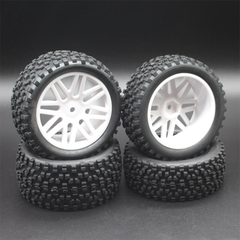 ยางล้อรถ Rc 1/10 Buggy Wheels & ยาง Hex Hub 12 มม. 4 ชิ้น / ล็อตสําหรับ Rc Off-Road Car Hsp Hp