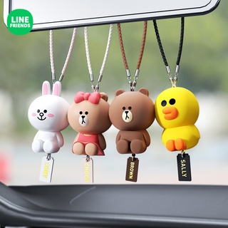 Line Friends Cute Car Pendant Interior Car Pendant Personalized Creative High-end Jewelry Rearview Mirror Decoration Female Pendant Pendant