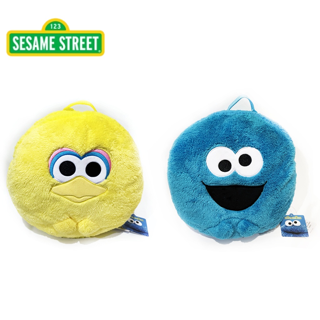 กระเป๋าสะพายหลัง เซซามีสตรีท ของแท้ / Big Bird &amp; Cookie Monster Sesame Street 12 X 12 นิ้ว