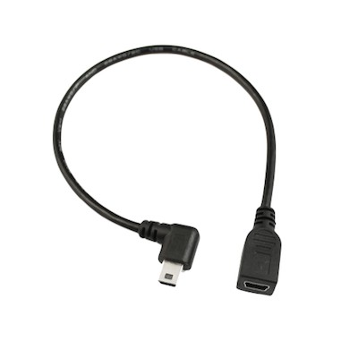 L Angled USB Mini b สาย Mini USB ชายหญิง
