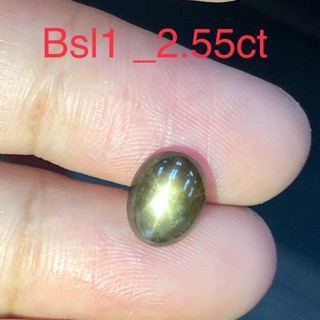 Bls1 พลอยแบล็คสตาร์ black star sapphire บางกะจะ เผาเก่า นน 2.55กะรัต  ขนาด 9.5x7x3.5มิล