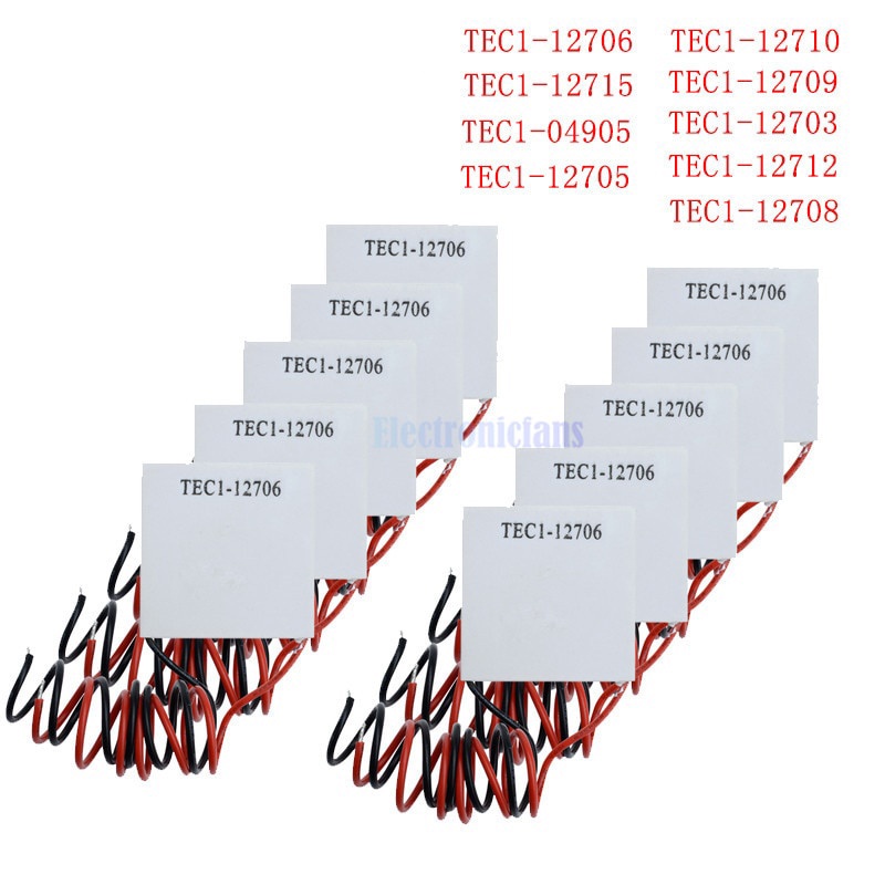 Tec1-12705 เทอร์โมอิเล็กทริกคูลเลอร์ Peltier TEC1-12706 TEC1-12710 TEC1-12715 SP1848-27145 TEC1-1270