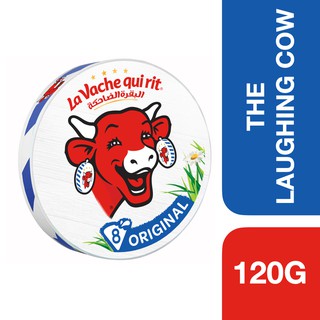 ราคาThe Laughing Cow Spreadable Cheese Triangles 120g (8 portions) ++ ชีสวัวแดง ชีสสามเหลี่ยมขนาด 120g