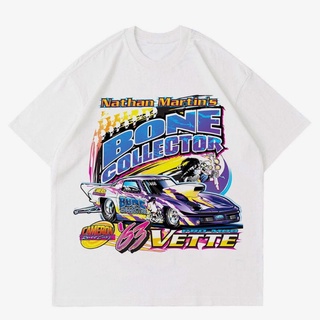 เสื้อยืด ลาย Nascar VINTAGE BONE COLLECTOR | เสื้อยืด ลาย Nascar Rubble NATHAN | เสื้อผ้ารถแข่ง สีขาว