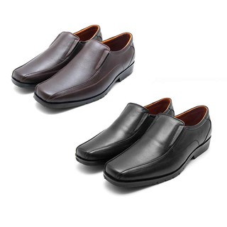 MATINO SHOES รองเท้าชายคัทชูหนังแท้ รุ่น MC/B 5003 - BLACK/BROWN