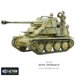 BOLT ACTION Germany - Marder III Tank Destroyer - WW2 Fd.Kfz 139 Asf. H M Warlord Games