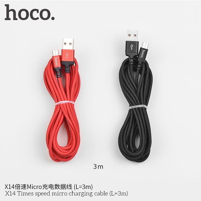 สายชาร์จยาว 1เมตร/2เมตร/3เมตร Hoco X14 Time Speed Charger สำหรับ L/Samsung/Micro USB / Type C - รูปที่ 5