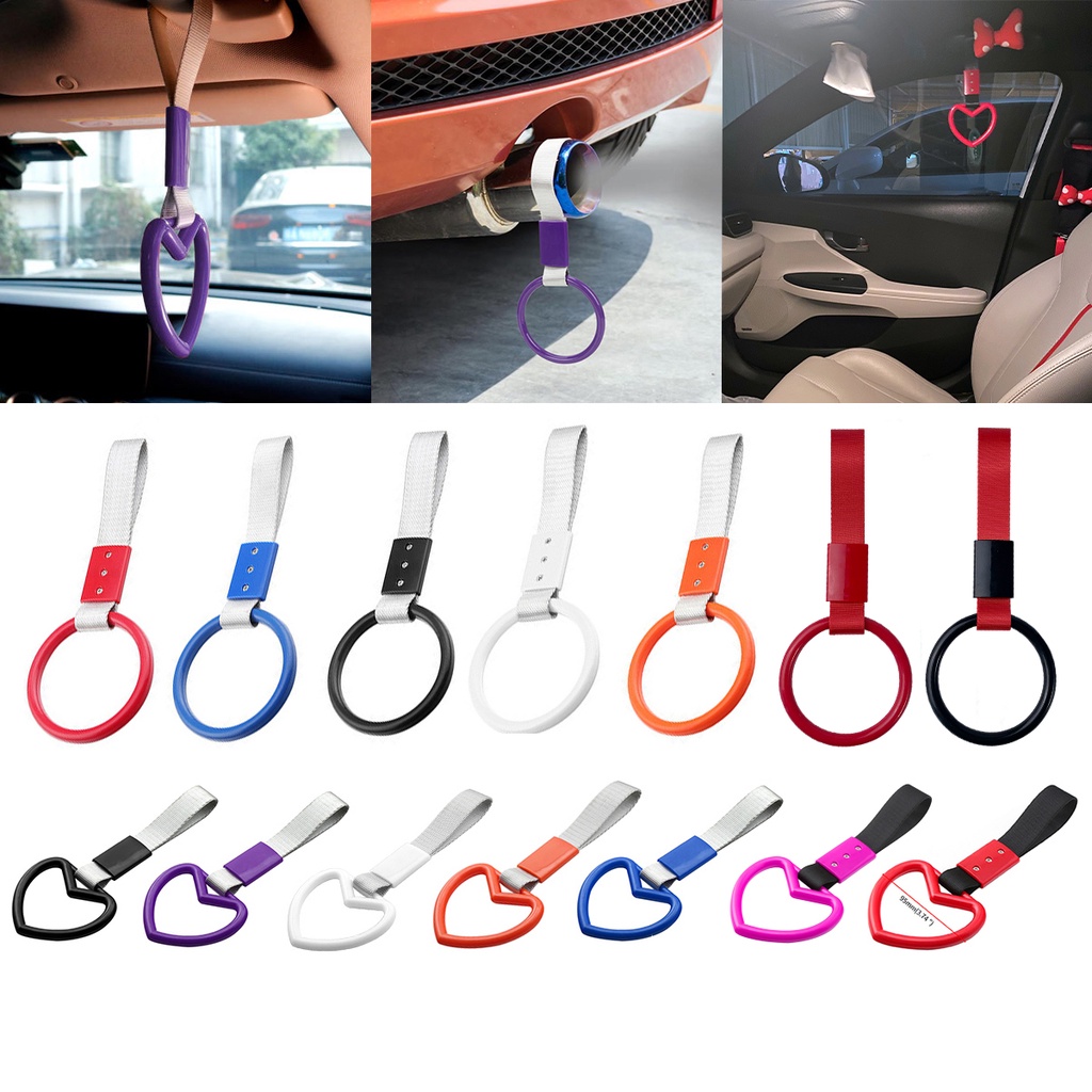 JDM แหวนดึงตกแต่งความรัก / วงแหวนสําหรับติดมือจับด้านหลังรถยนต์ รถเล็กดึงแหวนตกแต่ง