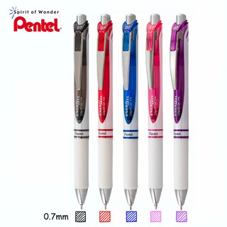 Pentel Energel Pearl ปากกาหมึกเจล เพนเทล ด้ามมุก แบบกด 0.7mm BL77PW