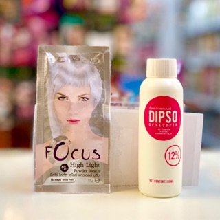 ผงฟอกสีผม Dipso focus สีขาวมุก 15 กรัม กัดสีผม