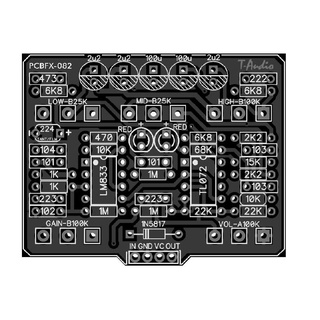 T-audio แป้นเหยียบเอฟเฟคกีตาร์ PCBFX-082 สําหรับ JHS Angry Charlie V3 Crunch Distortion 1590B