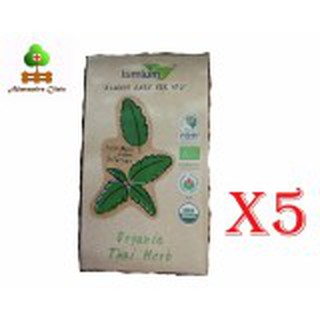 Lumlum Organic Thai Herb: Organic Sweet Basil Leave 100% 6 grams 5
boxes ใบโหรพาอบแห้งอินทรีย์ 100% 6 กรัม 5 กล่อง #422