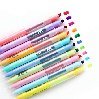ปากกาไฮไลท์ เน้นข้อความ (ลบได้) 1 กล่องมี 10 สี Highlighter