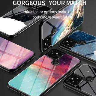 GOOGLE Pixel  5 / 4a 5G / 4A / 3a XL / 3A Case Starry Sky Painting Glass Casing ปลอกโทรศัพท์