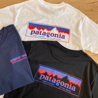 Patagonia เสื้อยืดลําลอง ผ้าฝ้าย แขนสั้น เรียบง่าย สไตล์ญี่ปุ่น สําหรับผู้ชาย และผู้หญิง คู่รัก ใช้ในชีวิตประจําวัน