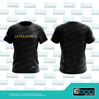 [S-5XL][พร้อมส่ง] Astrazeneca เสื้อยืด ผ้าไมโครไฟเบอร์ สีดํา พิมพ์ลาย Baju ASTRAZENECA Eboq Jersey Sublimation