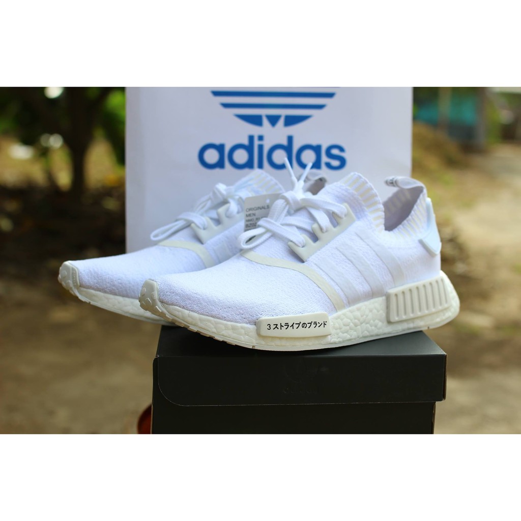 Adidas NMD R1 PK Japan Triple White ของแท้ พร้อมส่ง