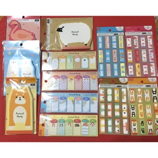 #พร้อมส่ง ชุด Animal Party เซ็ต 3 ชิ้น (NotePad+Page Marker+Index Sticker)