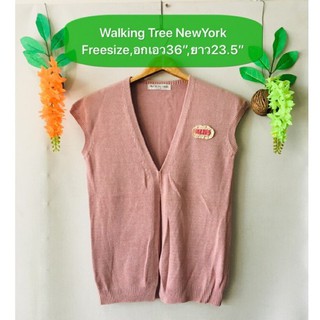 เสื้อคลุม Walking Tree NewYork ไหมพรมทอน่ารักมาก มือสองญี่ปุ่น สวยใหม่เหมือนมือ1 รายละเอียดและขนาดดูในรูปค่ะ