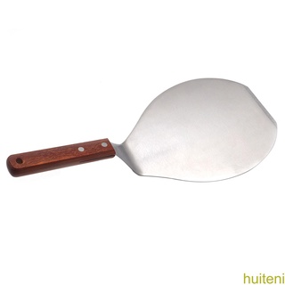 [huite]Pizza Peel with Wooden Handle Stainless Steel Pizza Spatula Lightweight Pizza Paddle Pizza Turning Tool for