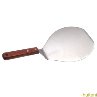 [huite]Pizza Peel with Wooden Handle Stainless Steel Pizza Spatula Lightweight Pizza Paddle Pizza Turning Tool for