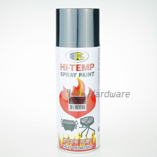 Bosny สีสเปรย์ทนความร้อน พ่นท่อไอเสีย สีดำด้าน Flat Black (No.1200) ขนาด 400 ml. G35-04