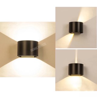 โคมไฟ สไตล์โมเดิร์น แบบติดผนัง Led wall Light 3W * 2 แบบทรงกลม ไฟส่อง 2 ด้าน By Home Device.