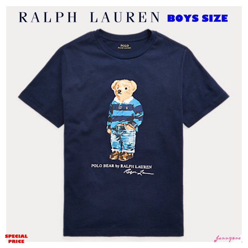 RALPH LAUREN POLO BEAR COTTON JERSEY TEE ( BOYS SIZE 8-20 YEARS )