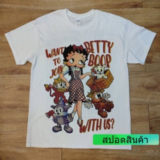 ROUND คอลูกเรือBetty Boop DTG digital printer (direct to garment)-4XL