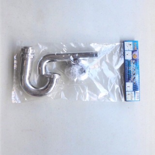 K-132 ท่อน้ำทิ้ง P-Trap ABS ชุปโครเมียม ขนาดเกลียว 1 1/4"