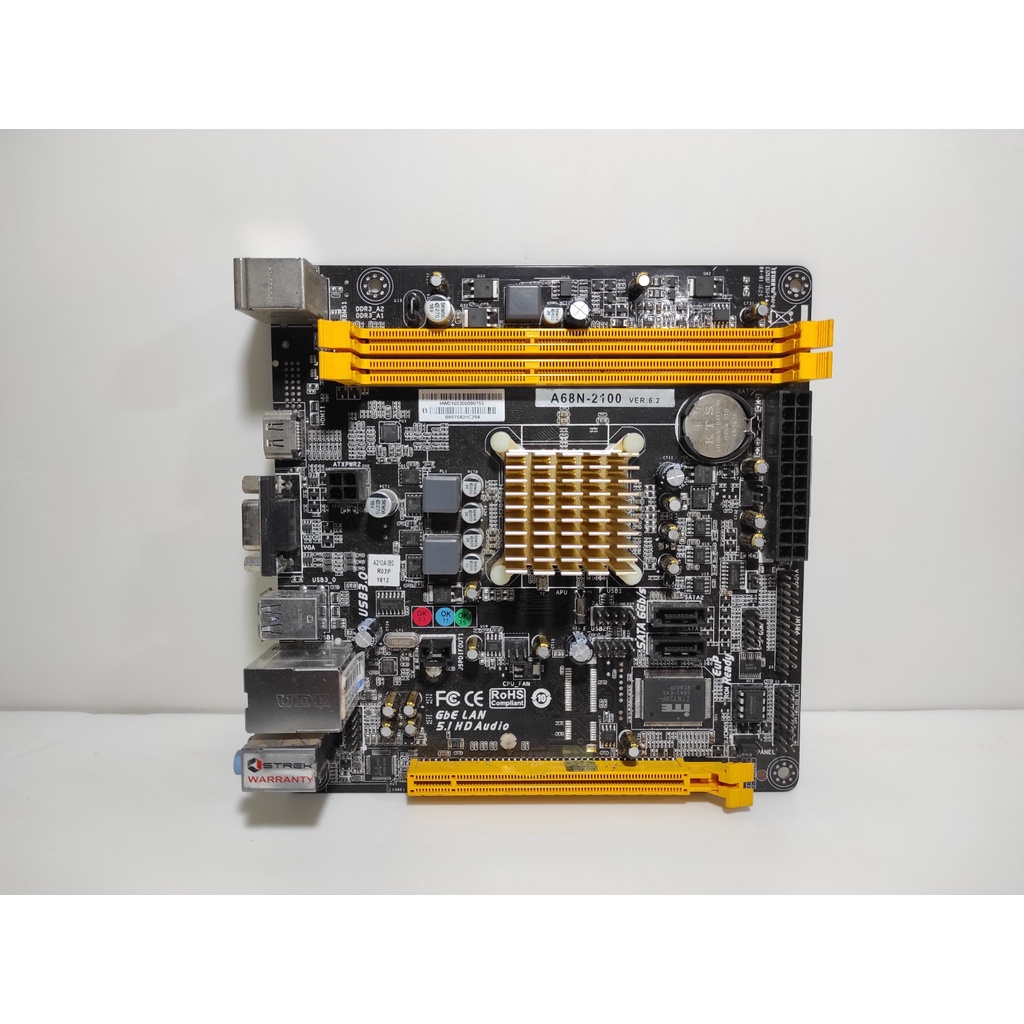Mainboard+CPU BIOSTAR A68N-2100 + CPU AMD E1-2100 (DUAL-CORE)(พร้อมฝาหลัง)