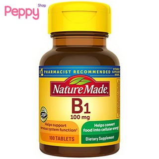 Nature Made Vitamin B-1 (100 mg) 100 Tablets วิตามินบี 1 (100 มิลลิกรัม) 100 เม็ด