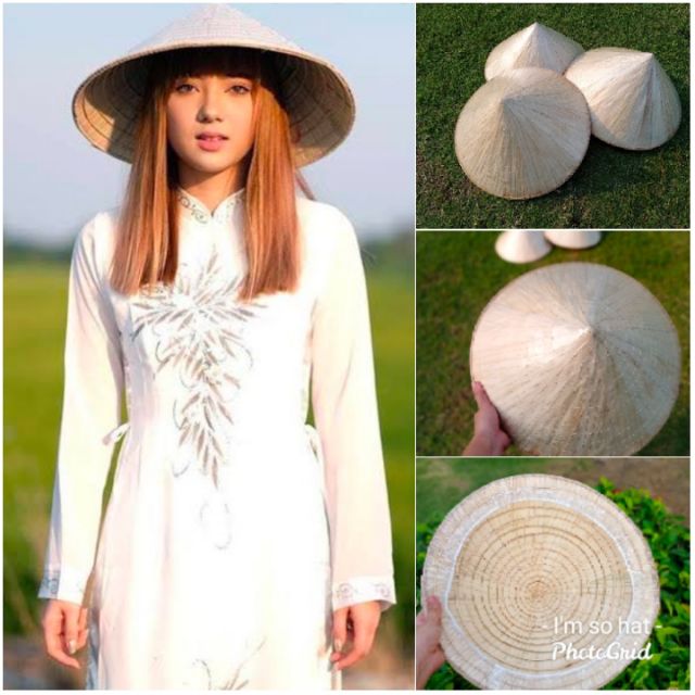 หมวกเวียดนาม ⭕มีสายเชือกรัดใต้คาง ⭕ซื้อ 1 ใบก็ขายนะคะ  ซื้อ 6 ใบขึ้นไปให้ราคาส่งค่ะ