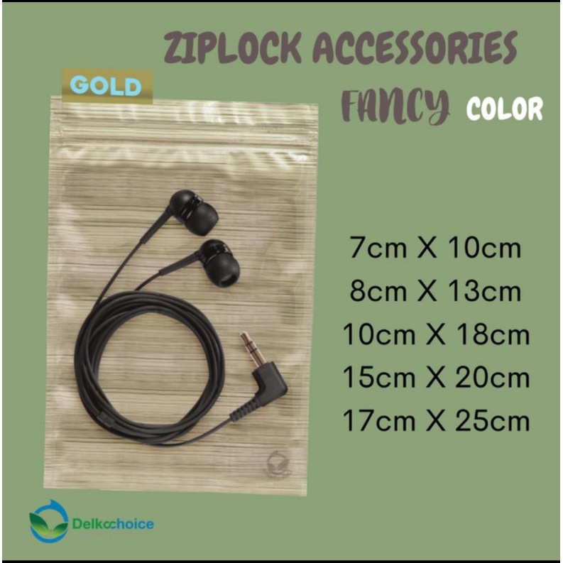 ZIPLOCK SACHET PACKAGING พลาสติกผสมฟอยล์ METALIZED SILVER GOLD DELKOCHOICE