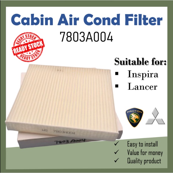 ไส้กรองอากาศห้องโดยสารสําหรับ Proton Inspira, Mitsubishi Lancer (7803A004)