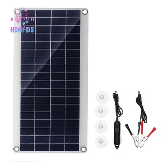 300W Solar Panel Portable Dual 12/5V DC USB Fast-Charging Waterproof Emergency Charging Outdoor Battery Charger for Car