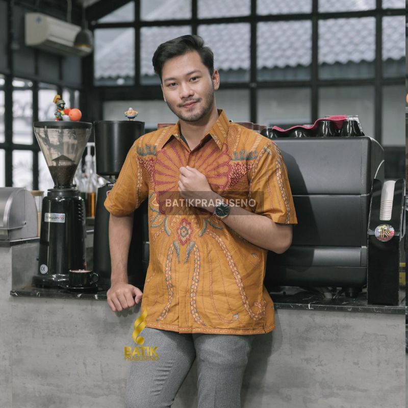 KAMEJA SHORT-SLEEVED BATIK SHIRT WITH ORIGINAL OKSANA MOTIF PRABUSENO
