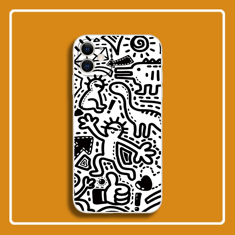 เคสโทรศัพท์มือถือ Tpu แบบนิ่ม พิมพ์ลายกราฟฟิตี้ สําหรับ เคสไอโฟน Case iPhone 13 14 Pro Max 12 mini 11 Pro Max Xr X XS Max 5s 6s 7 8 Plus SE2020 เคสซิลิโคน เคสโทรศัพท์