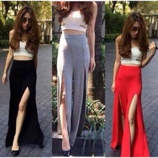 กางเกงผ้าฮานาโกะ ผ่าหน้า สวย ปั๊ว ปัง เริ่ด ใส่เเล้วเพียวสุดไรสุด
