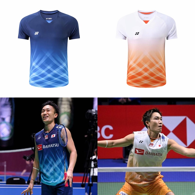 เสื้อแบดมินตัน ทีมชาติญี่ปุ่น Kento Momota แขนสั้น/แขนกุด  สินค้าพร้อมส่งจากคลังสินค้าในไทย มีบริการ