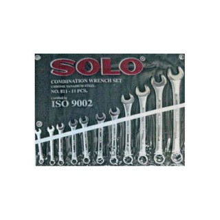 ประแจแหวนข้างปากตาย SOLO No.811 11 ชิ้น/ชุด 11 EA/SET SOLO NO.811 COMBINATION WRENCH