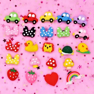 Croc Jibz Pins กระดุม รูปโบว์ ลายการ์ตูนน่ารัก หลากสีสัน สําหรับรองเท้า DIY